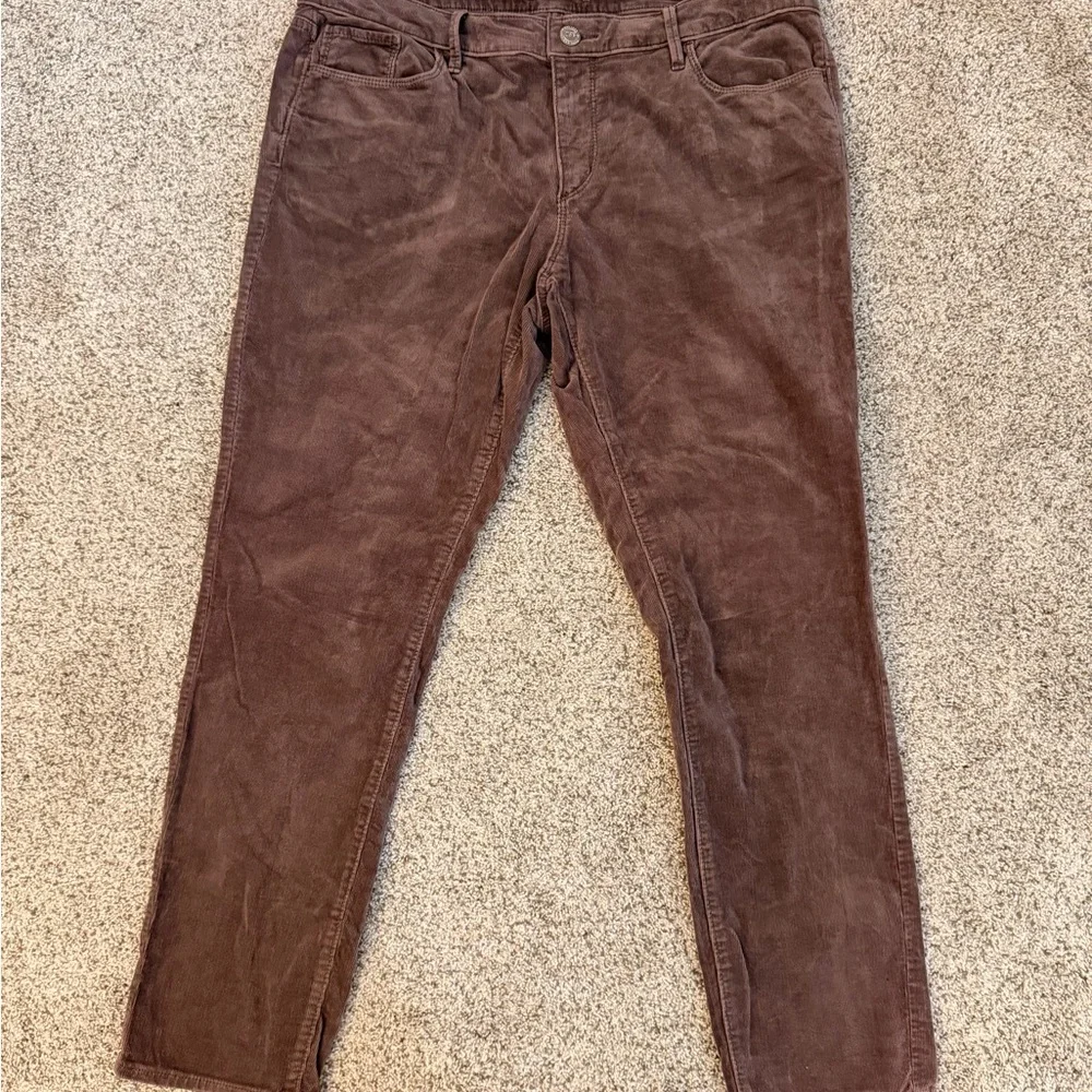 LOFT Taupe‎ Corduroy Trousers